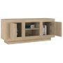ТВ шкаф, бетонно сиво, 102x35x45 см, инженерно дърво, снимка 1 - Шкафове - 46023324