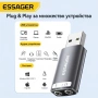 ESSAGER USB към 3.5mm Външна Звукова Карта DAC Аудио Адаптер за PC PS5 Mac, Switch, Linux, снимка 6