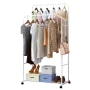 ПРОМОЦИЯ Мобилен стелаж за дрехи в бяло UNHO ZJJ215-WT-G1, снимка 2