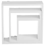 Бели квадратни етажерки/комплект квадратни етажерки, снимка 3