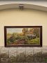 Изключително красива стара френска авторска картина масло върху платно , снимка 1 - Антикварни и старинни предмети - 45873221