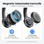EKSA H3 Trucker Bluetooth Headset V5.4, Безжични слушалки с микрофон, шумопотискане, бутон за изключ, снимка 8