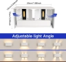FUPE 25W външен LED аплик IP65 регулируем ъгъл 4000K бял, снимка 2