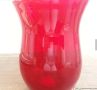 стъклена ваза червена , снимка 1 - Антикварни и старинни предмети - 15920717