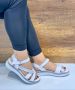 Дамски сандали от естествена кожа в бяло 