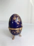 Порцеланово яйце с флорални мотиви, кутия за бижута. , снимка 4