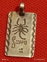 Сребърен медальон с зодиакален знак СКОРПИОН 🦂 красива орнаментика майсторска ръчна изработка 52604, снимка 7