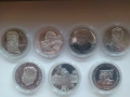 Лот от 7 различни български мат гланц сребърни монети , снимка 6