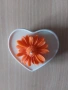 Свещ сърце с маргаритка, снимка 3