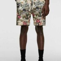 Мъжки плажни шорти с флорална апликация Zara, 97% памук, 3% еластан, L, снимка 1 - Други - 45675485
