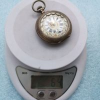Сребърен джобен часовник, снимка 8 - Антикварни и старинни предмети - 45384160