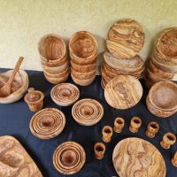Дървени купи, чинии, чаши, дъски и плата за мезета от маслиново дърво  35 лв, снимка 7 - Прибори за хранене, готвене и сервиране - 40215946