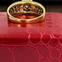 Златен пръстен от жълто злато и брилянти, снимка 6 - Пръстени - 45841272