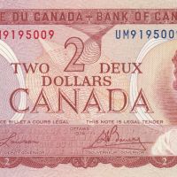 2 долара 1974, Канада, снимка 1 - Нумизматика и бонистика - 45360121