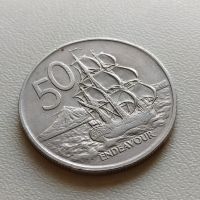 50 цента 1974 Нова Зеландия, снимка 1 - Нумизматика и бонистика - 45436848