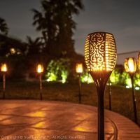 Градинска лампа тип факла със соларен панел, соларна за вашата градина, снимка 5 - Градински мебели, декорация  - 45844681