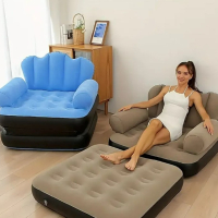 Надуваем фотьойл 5 в 1 SuperSofa - Пет вида комфорт в едно удобно решение, снимка 5 - Спални и легла - 45003212