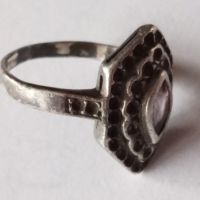 Сребърен пръстен с розов кварц., снимка 3 - Пръстени - 45551523