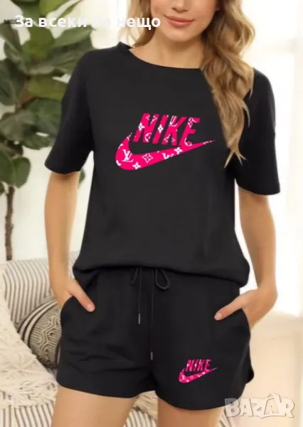 Nike Дамски Летен Комплект Тениска И Къси Панталонки👚🩳Дамски Къс Екип Найк Код LFS495, снимка 1