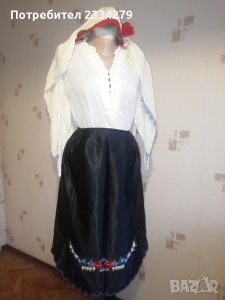 Стари неизползвани престилки изработени ръчно. Престилка фъкана бродерия, жълт вълнен плат. я , снимка 1