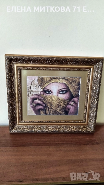 Гоблен "Шехерезада"в богато орнаментирана рамка с паспарту и антирефлексно стъкло, снимка 1