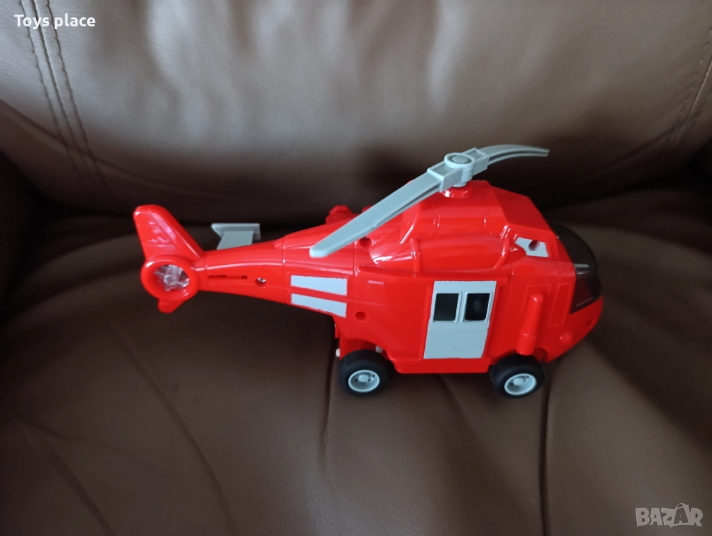 Спасителен хеликоптер със звуци и светлини, Червен, снимка 1