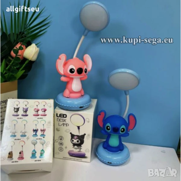 Настолна LED 3D лампа Stitch & Angel, снимка 1
