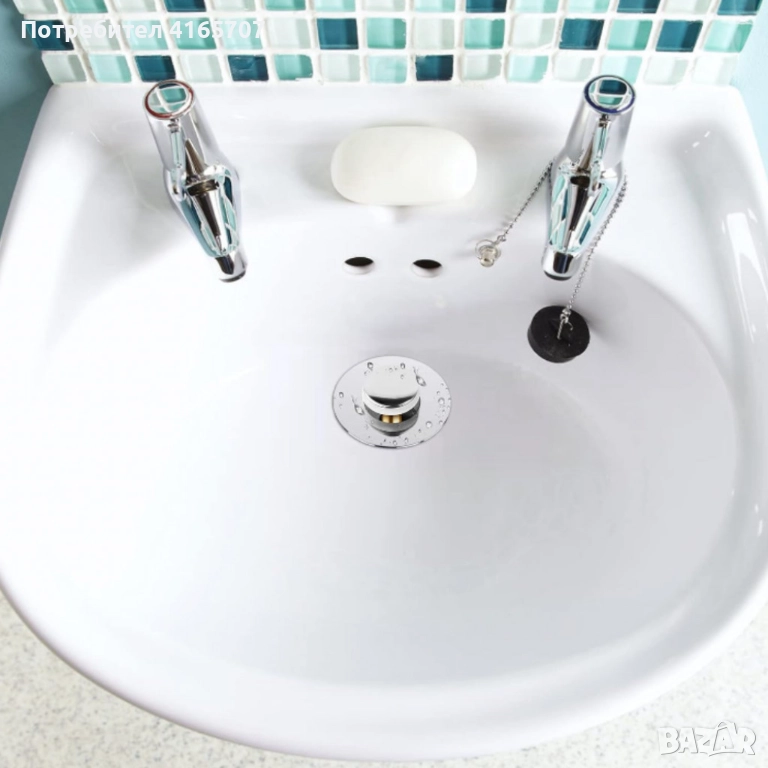 Тапа за мивка с филтър против запушване – Неръждаема стомана и месинг за надеждност и лесно почиства, снимка 1