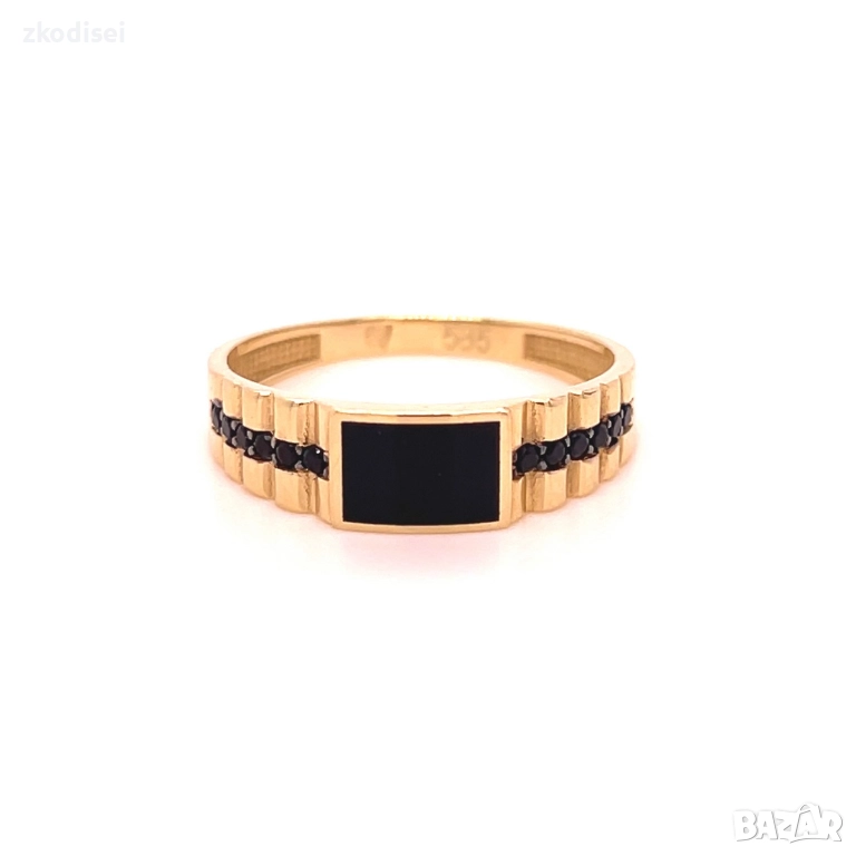 Златен мъжки пръстен 2,54гр. размер:63 14кр. проба:585 модел:35593-1, снимка 1