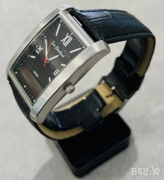 Мъжки часовник ERIC CHEVILLAND, соларен, кожена каишка, добре поддържано състояние, снимка 1