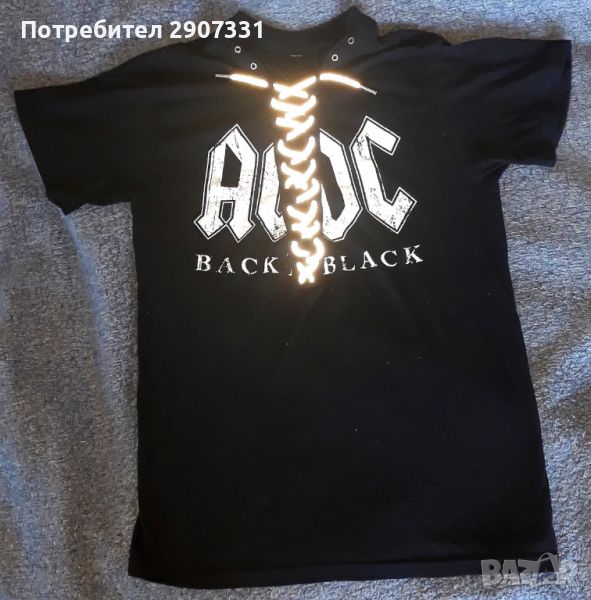 Тениска със светлоотразителна връзка групи AC/DC, снимка 1