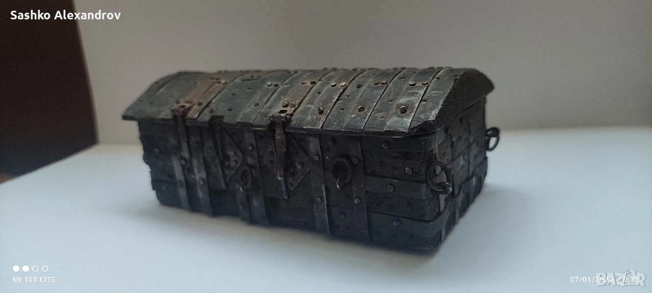 Античен мини сандък Burgo 1929 - реплика на сандъка на Ел Сид , Испания, снимка 1