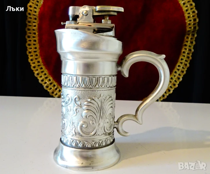 Настолна газова запалка от калай 310 гр. , снимка 1