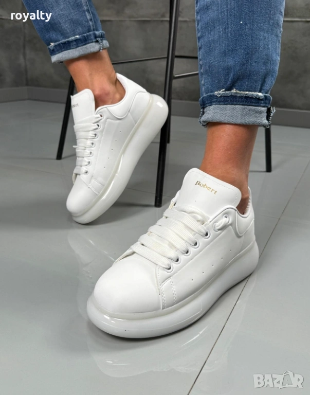 Бели Нови Мъжки Маратонки 40-44 Номер с Кутия , снимка 1