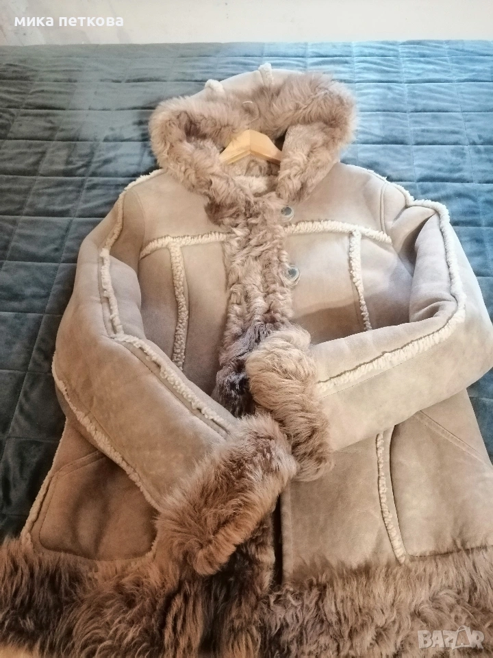 Дамско кожухче от агнешка кожа, снимка 1