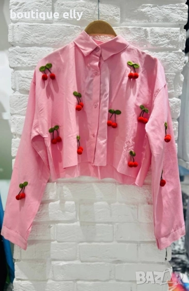 дамска риза с череши, снимка 1