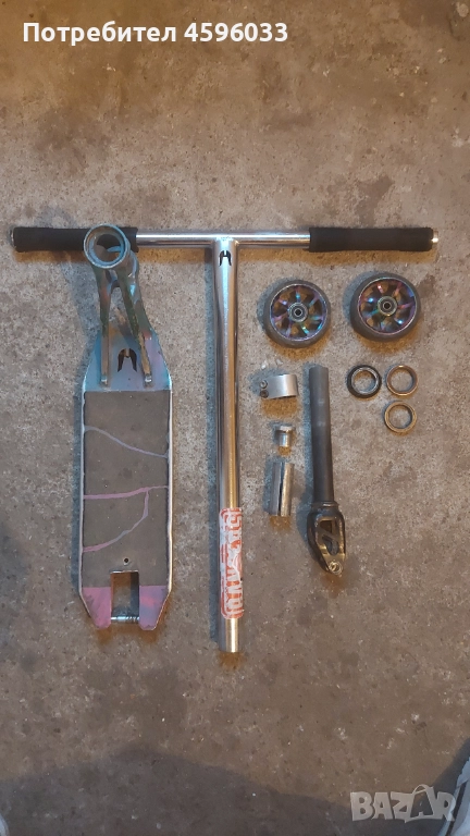 Продавам mini custom scooter(тротинетка за трикове ethic), снимка 1