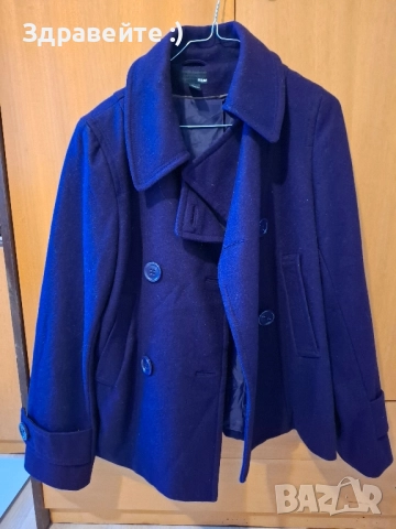 Тъмно лилаво палто H & M, снимка 2 - Палта, манта - 52185430