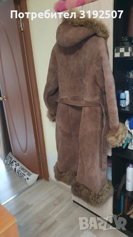 Кожено дамско палто 