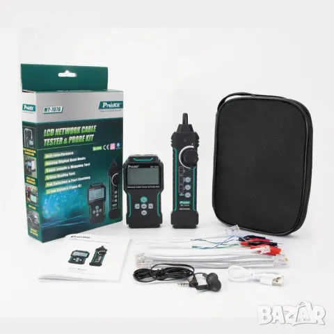 Pro'sKit Tool solutions MT-7076 LCD мрежов кабелен тестер и сонда, снимка 1 - Друга електроника - 49552047