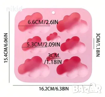 8 Облака облак облаци силиконов молд форма фондан шоколад гипс , снимка 2 - Форми - 46823251