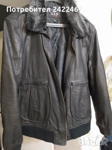 Мъжко естествена телешка кожа яке 2ХL LLD само пробвано 