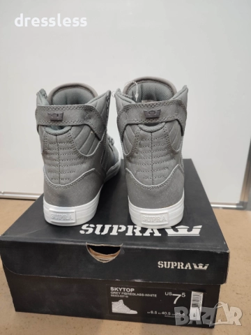 SUPRA Skytop Fiberglass Grey W, снимка 3 - Кецове - 52624330