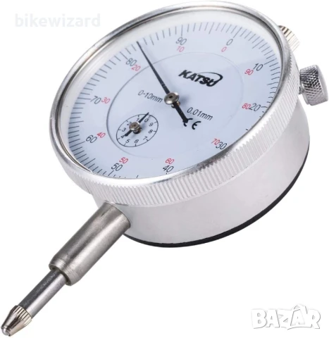 KATSU индикаторен часовник 0-10 мм, точност 0,01 мм, метричен индикаторен часовник НОВ, снимка 2 - Други инструменти - 50639081