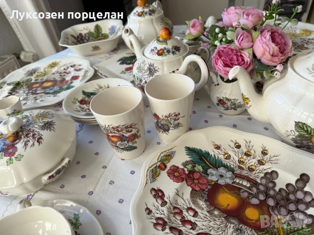 Английски порцеланов сервиз Spode “Reynolds” –  60 части, снимка 5 - Сервизи - 53781931
