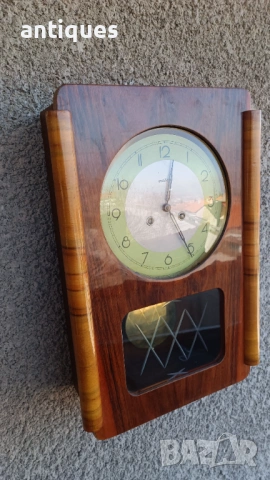 Стар полски стенен часовник - Метрон / Metron - 1970"г., снимка 3 - Антикварни и старинни предмети - 53706148