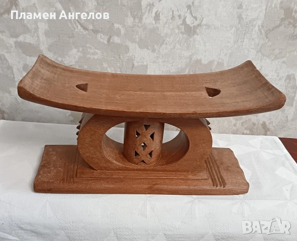 Автентично столче, табуретка Ашанте от Гана, снимка 9 - Антикварни и старинни предмети - 53613214