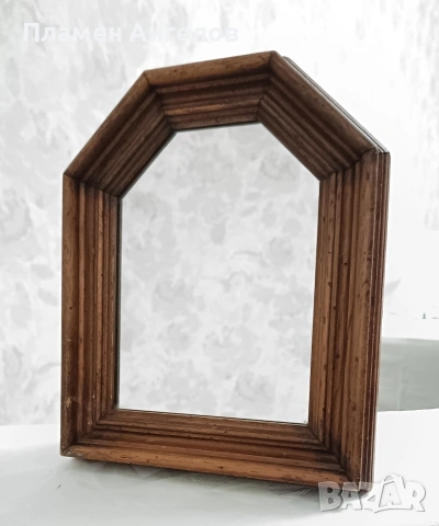 Винтидж кутия за ключове, масив дъб, огледало, месингов обков , снимка 2 - Антикварни и старинни предмети - 53790602