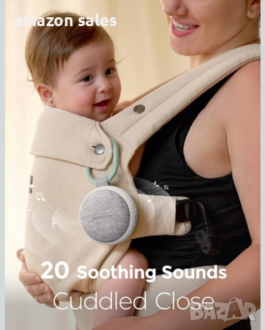 Преносима звукова машина Momcozy с нощна светлина, машина за бял шум за бебета, 20 успокояващи звука, снимка 3 - Бебефони - 54088623