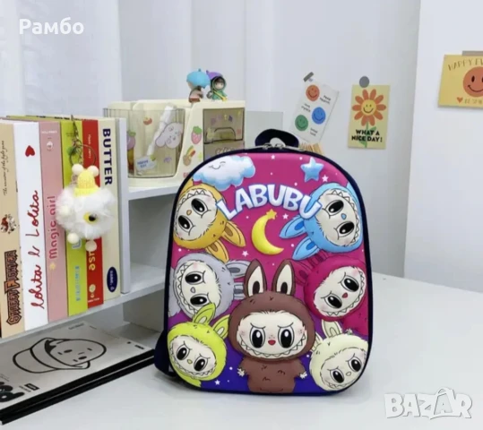 3D Раница за училище Детска чанта Лабубу LaBuBu, снимка 6 - Раници - 51157603